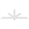 Ekena Millwork Kennewick Architectural Grade PVC Gable Bracket, 96"W x 32"H x 4"D x 6"F, 8/12 Pitch GBP096X32X0406KEN00 - alternate 5
